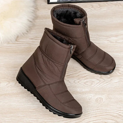 Women's Snow Boots | Velcro Strap & Calf-Length Shaft