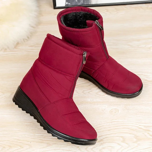 Women's Snow Boots | Velcro Strap & Calf-Length Shaft