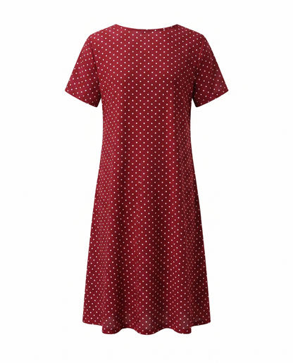 Women's Summer Dress | Floral Print V-Neck & Relaxed A-Line Midi