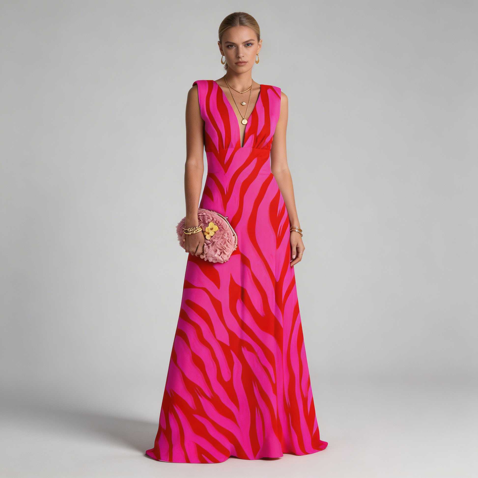 Women's Summer Dress | Plunge V-Neck Maxi