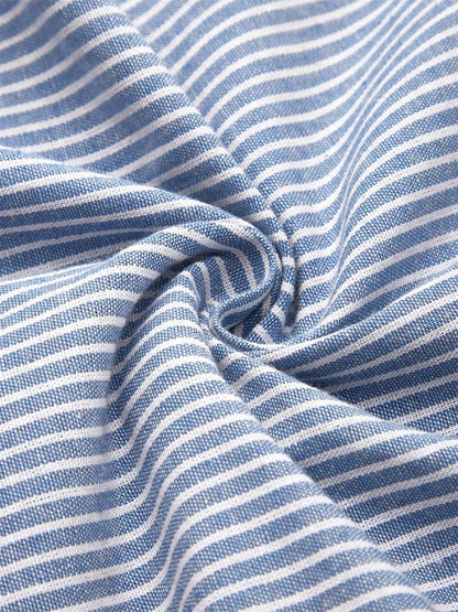 Women's Summer Dress | Striped Button-Trim Midi