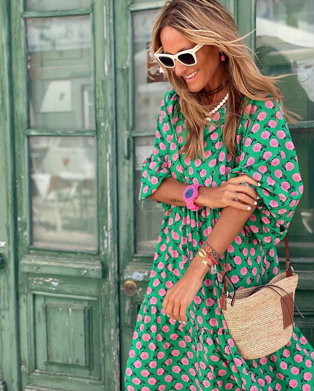 Women's Summer Long Dress | Printed Maxi V-Neck Design