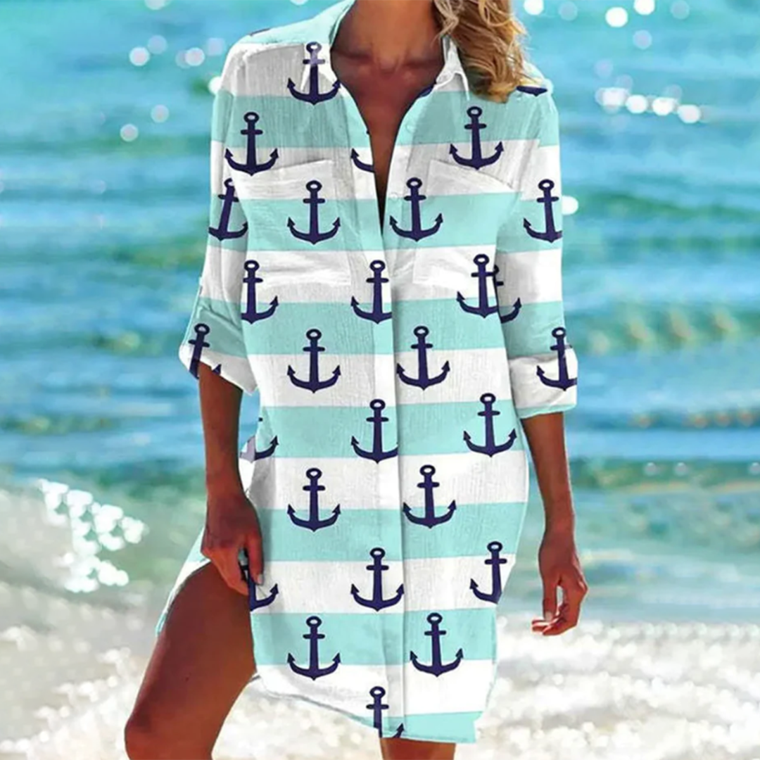 Women's Summer Shirt | Tie-Dye Beach Cover-Up Dress