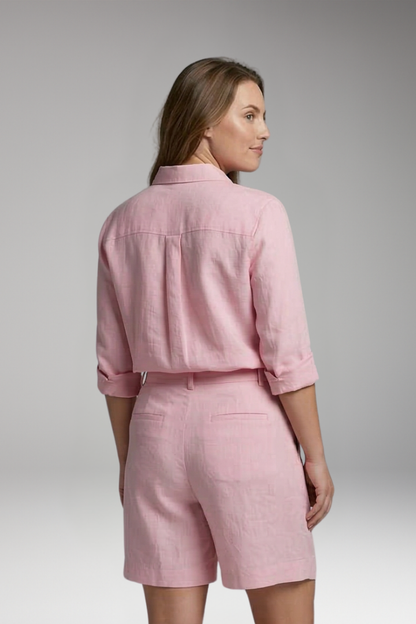 Women's Summer Two Piece Set | Shirt And Tailored Shorts