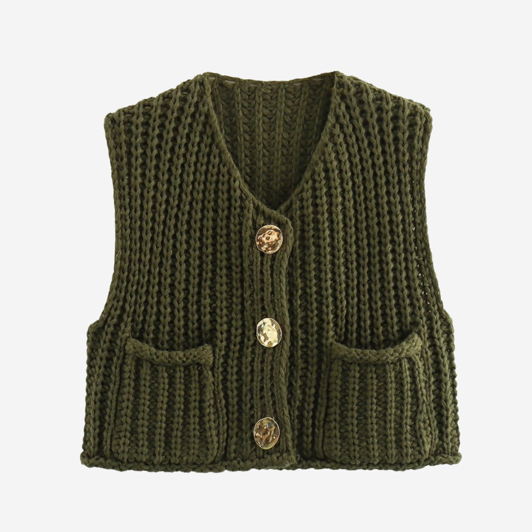 Women's Sweater Vest | Button Front & V-Neck
