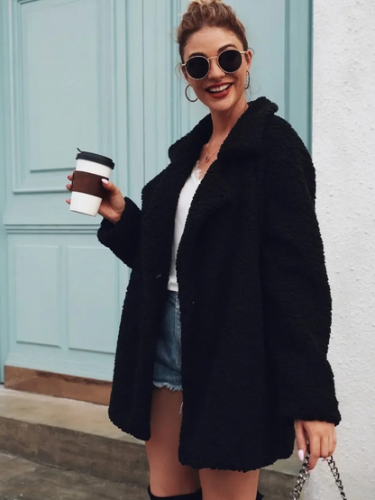 Women's Teddy Coat | Short Fit & Cosy Warmth