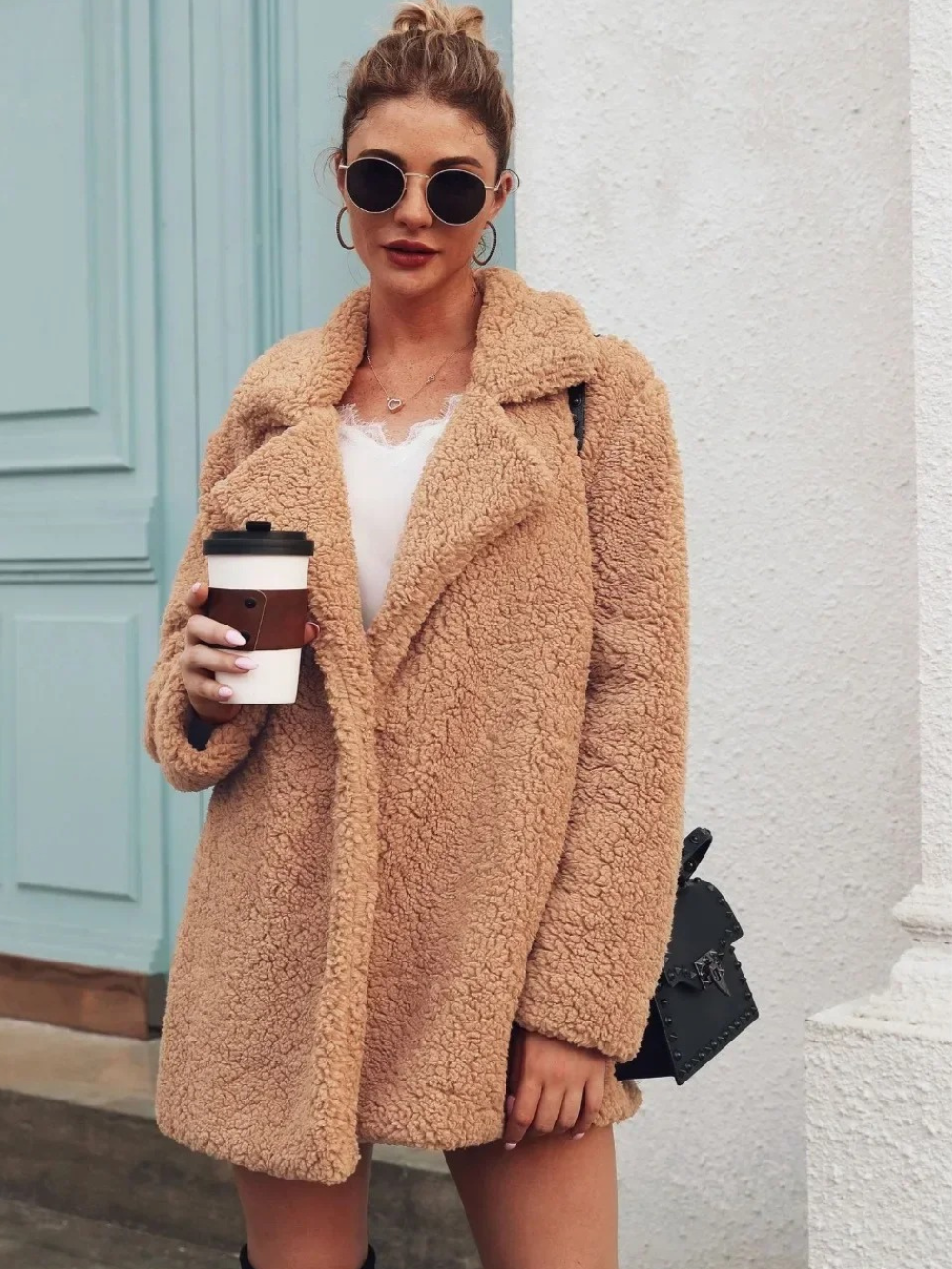 Women's Teddy Coat | Short Fit & Cosy Warmth