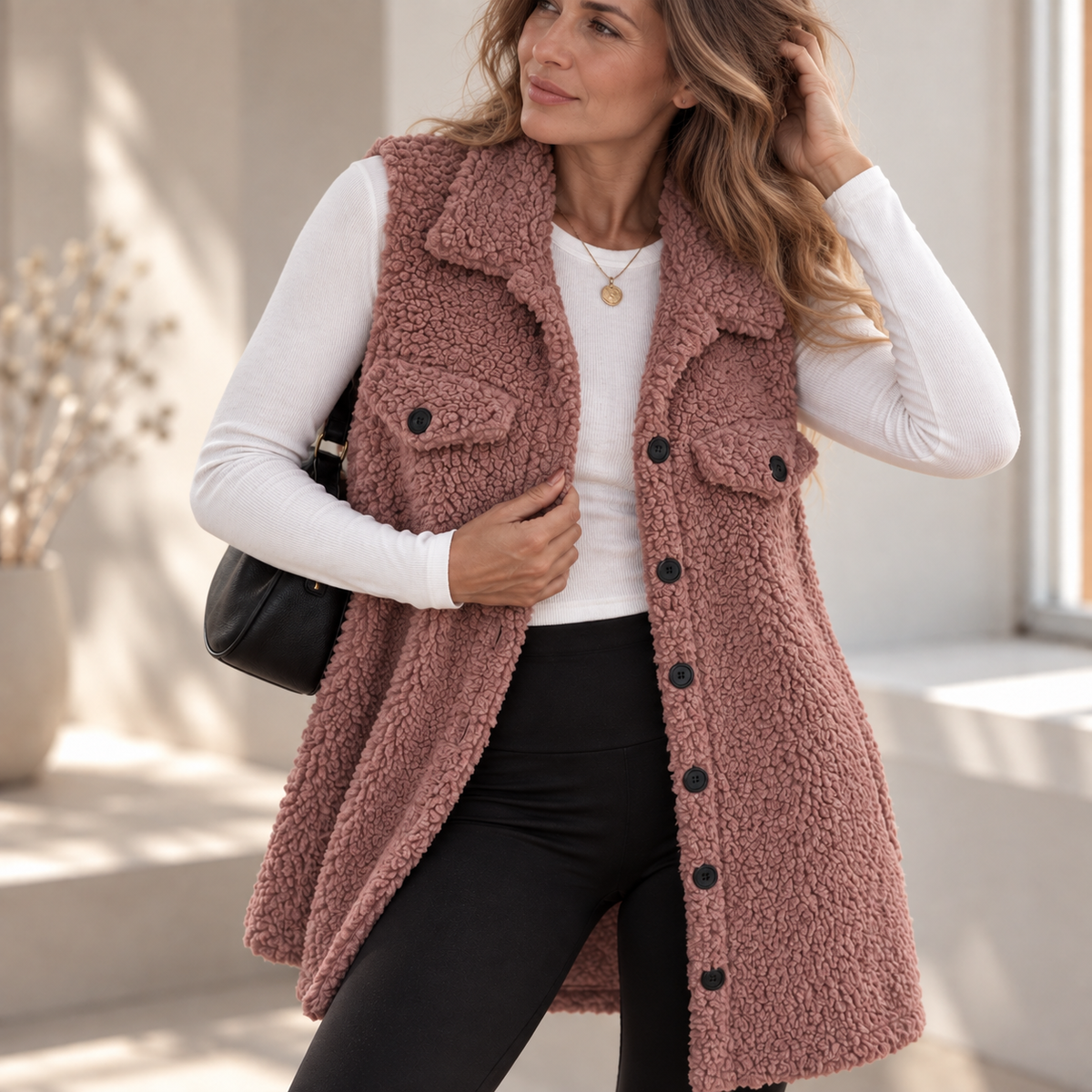 Women's Teddy Vest | Warm & Longline 14