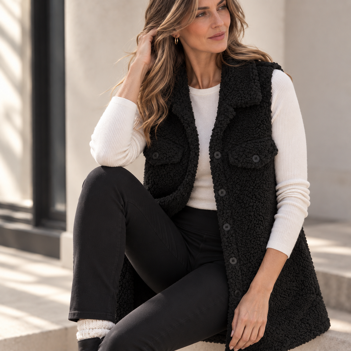 Women's Teddy Vest | Warm & Longline 5