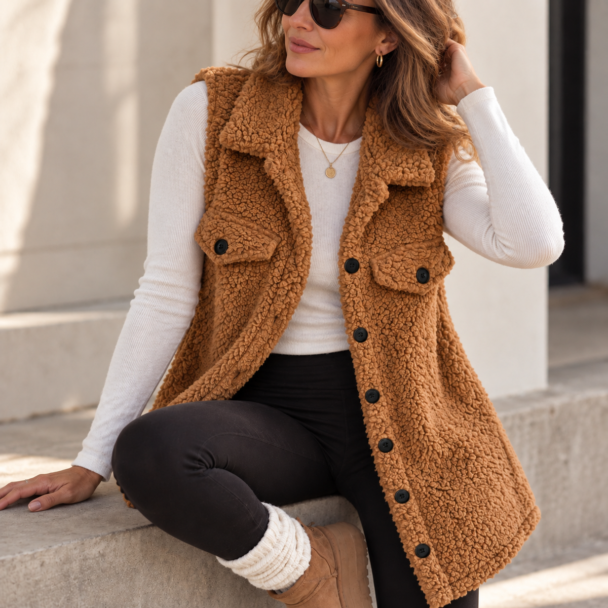 Women's Teddy Vest | Warm & Longline 9
