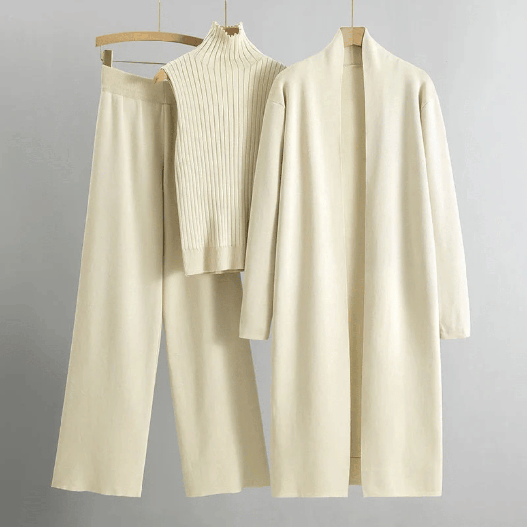 Chic Ribbed Knit Lounge Set for Relaxed Style