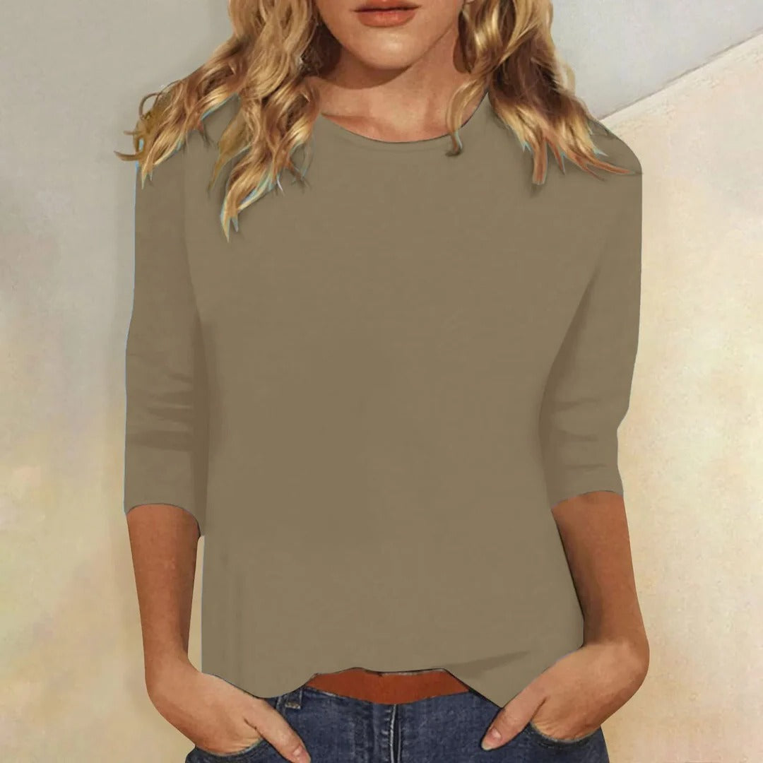Women's Top | Crew Neck Three-Quarter Sleeve