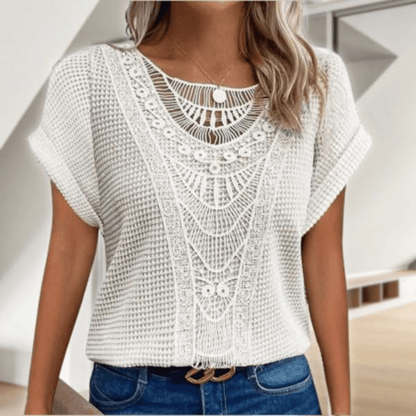 Women's Top | Vintage Lace Detail & Elegant Boho Style