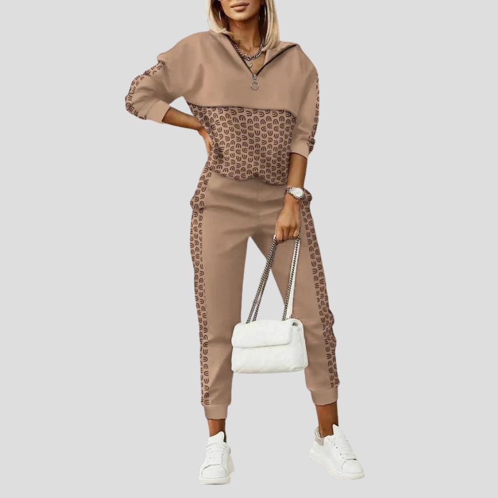 Women's Tracksuit | Two-Piece Graphic Print Set