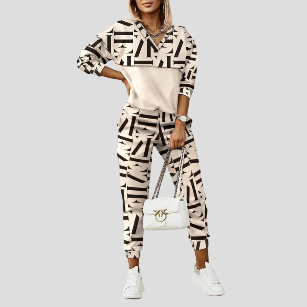 Women's Tracksuit | Two-Piece Graphic Print Set