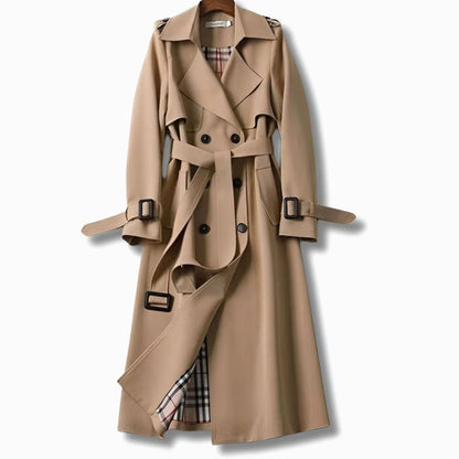 Nola | Women's Classic Fitted Winter Trench Coat with Belt