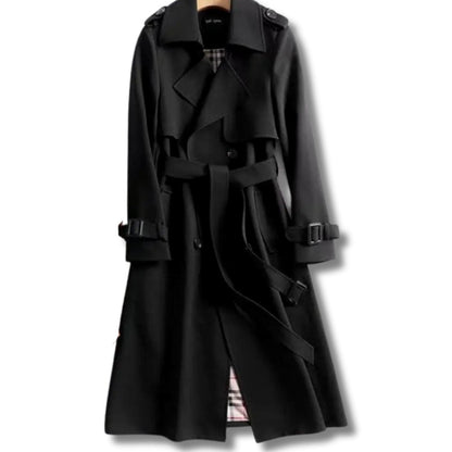 Nola | Women's Classic Fitted Winter Trench Coat with Belt