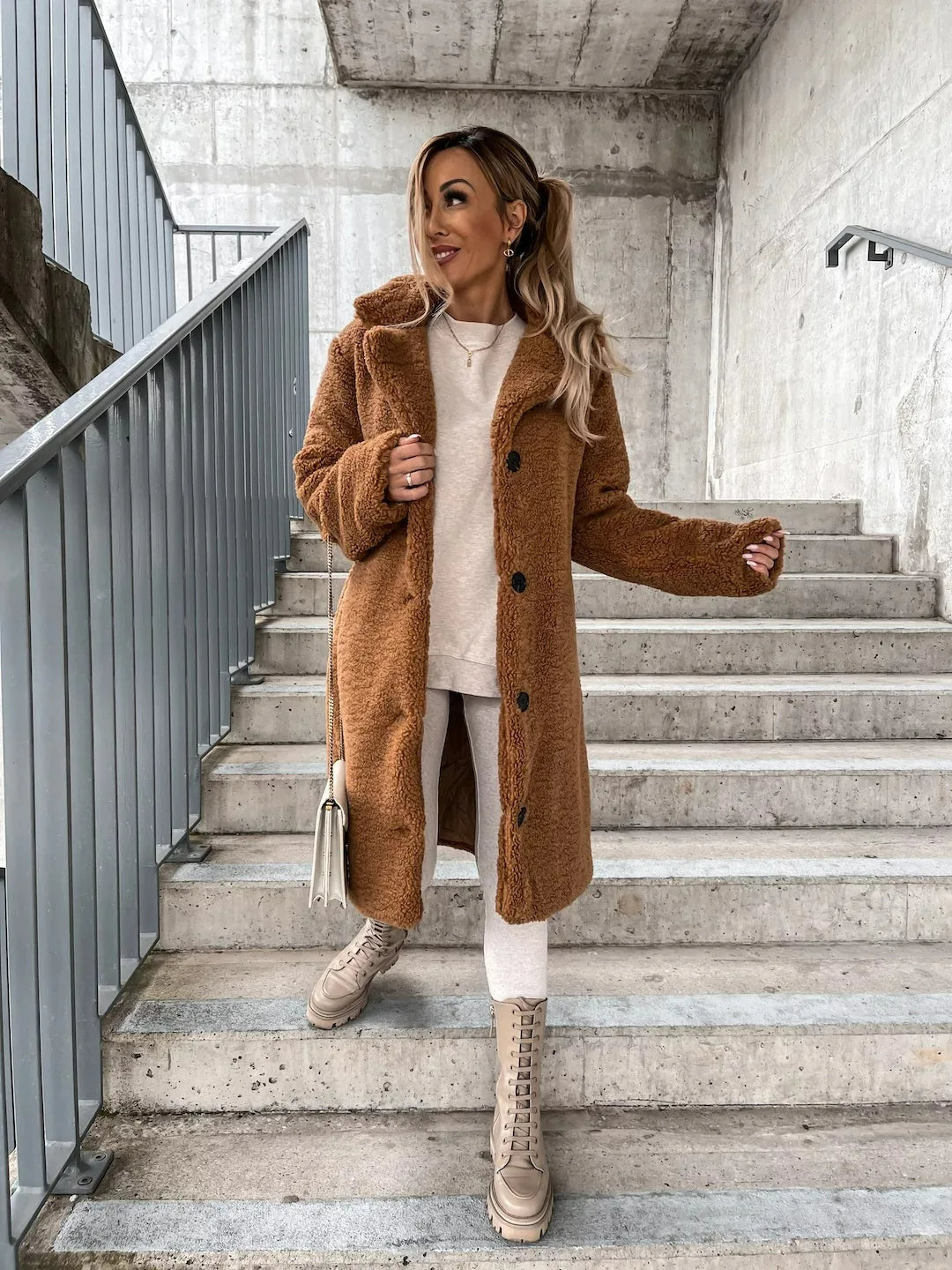 Women's Trench Coat | Lapel Collar & Midi Length