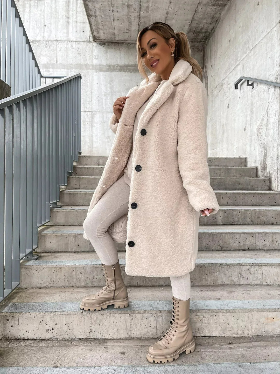 Women's Trench Coat | Lapel Collar & Midi Length