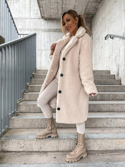 Women's Trench Coat | Lapel Collar & Midi Length