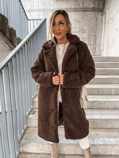 Women's Trench Coat | Lapel Collar & Midi Length