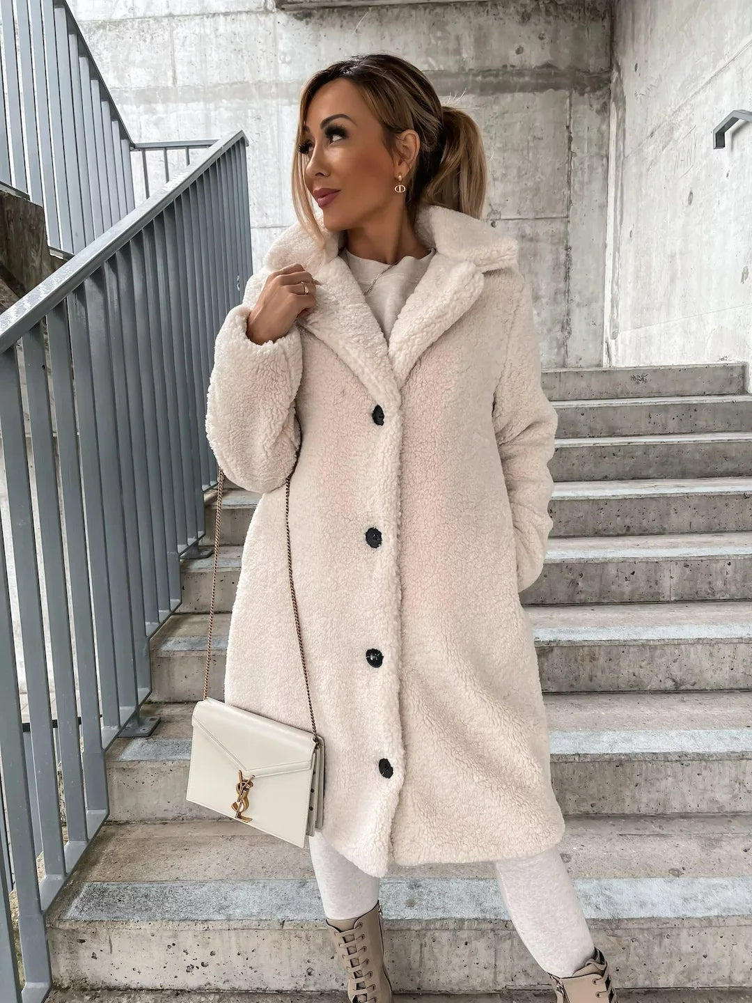 Women's Trench Coat | Lapel Collar & Midi Length