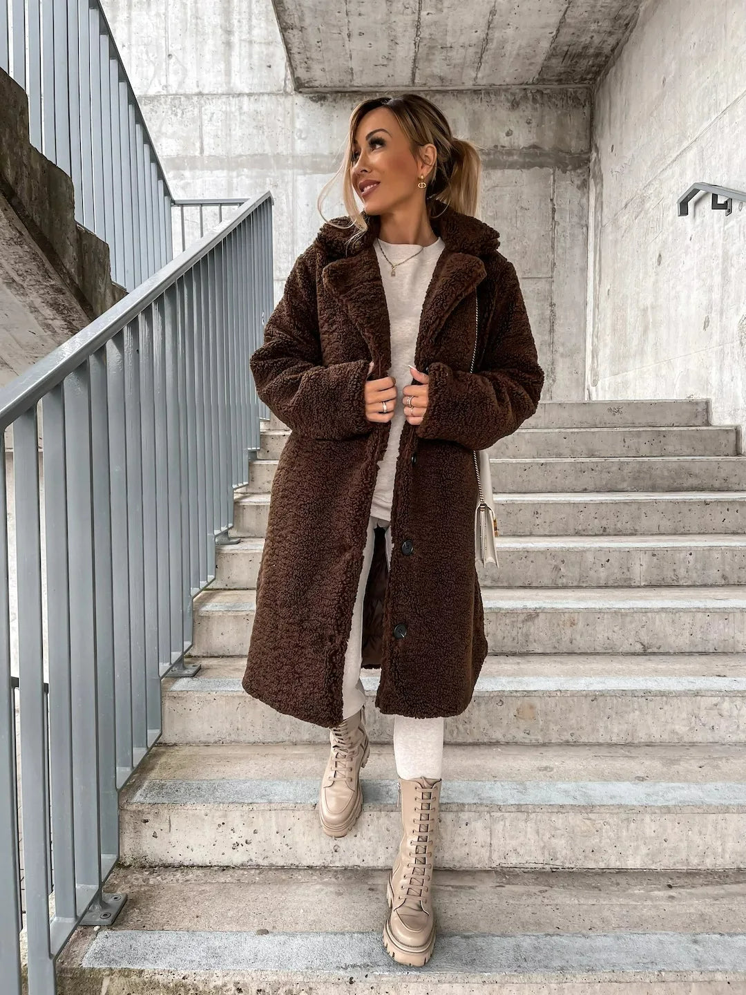 Women's Trench Coat | Lapel Collar & Midi Length