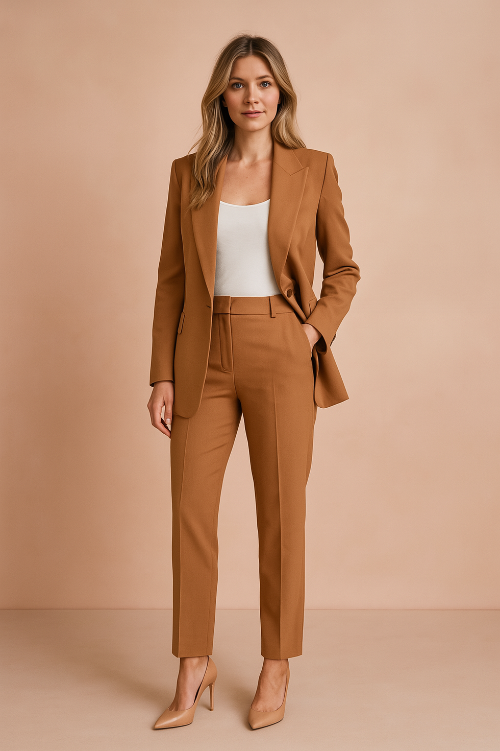 Women's Trouser Suit Set | Tailored Blazer & Straight-Leg Fit