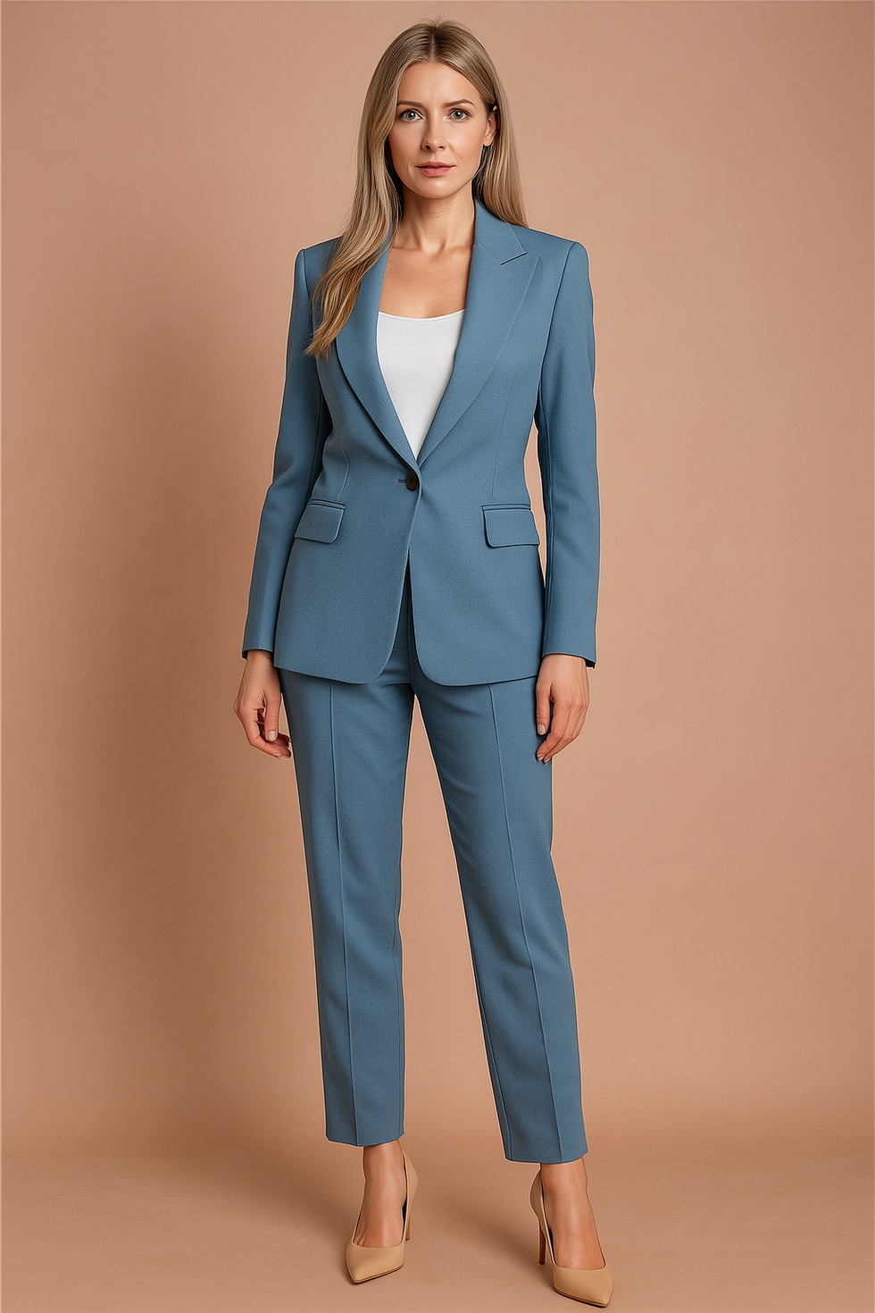 Women's Trouser Suit Set | Tailored Blazer & Straight-Leg Fit