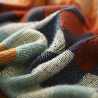 Women's Turtleneck Sweater | Patchwork Design & Cosy Comfort