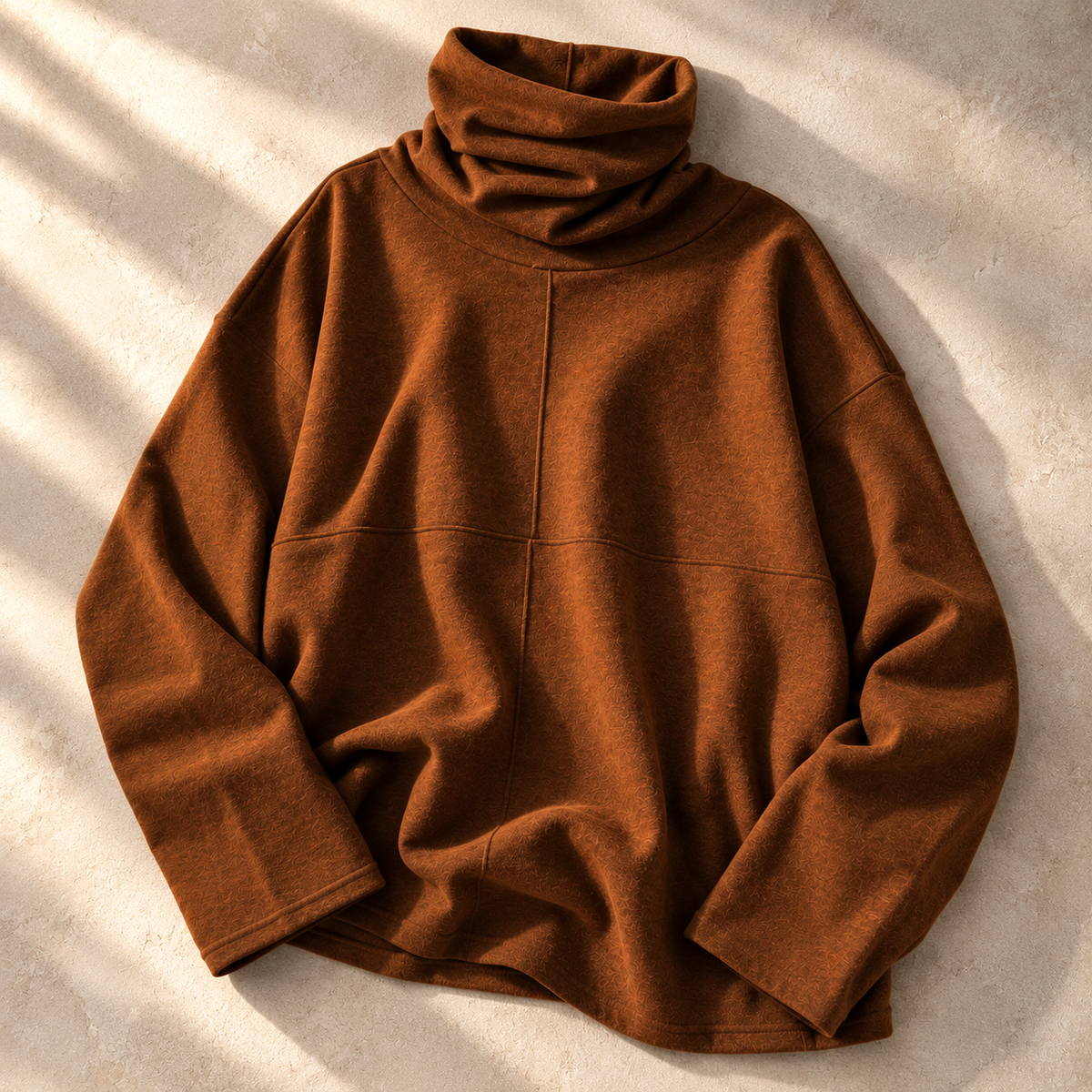 Women's Turtleneck Sweater | Stacked Collar & Oversized Fit 2