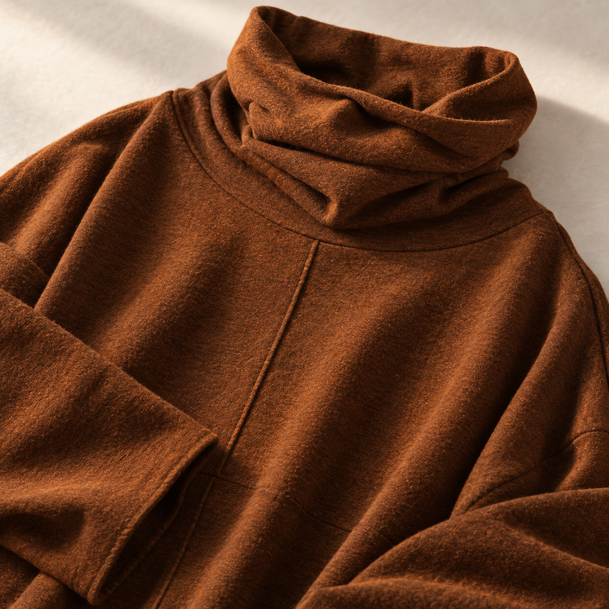 Women's Turtleneck Sweater | Stacked Collar & Oversized Fit 3