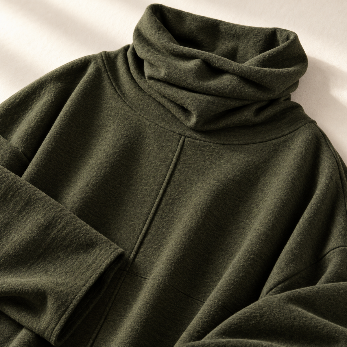 Women's Turtleneck Sweater | Stacked Collar & Oversized Fit 5