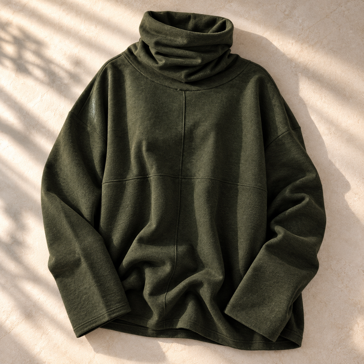 Women's Turtleneck Sweater | Stacked Collar & Oversized Fit 6