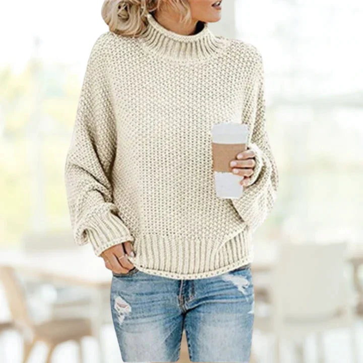 Cordelia - Women's Textured Turtleneck Sweater