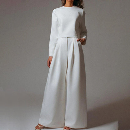 Women's Two Piece Set | High Neck Top, Palazzo Leg