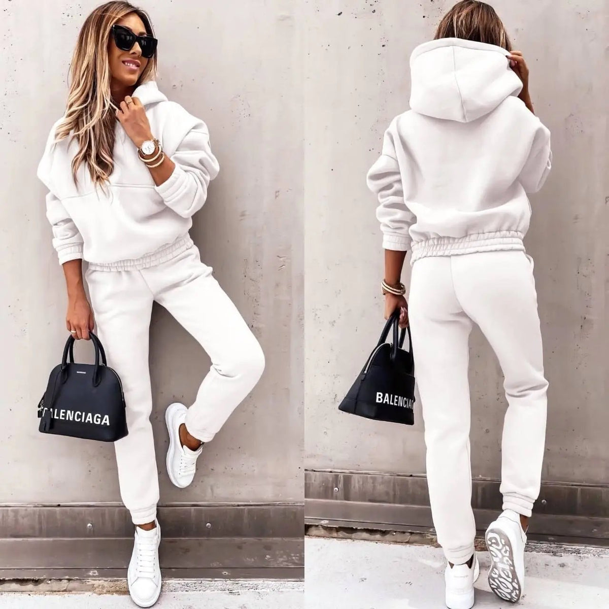 Women's Two Piece Set | Hooded Top, Tapered Joggers