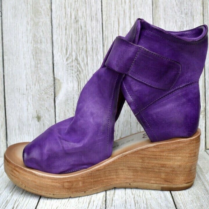 Women's Wedge Sandals | Peep Toe, Buckled Ankle Shaft