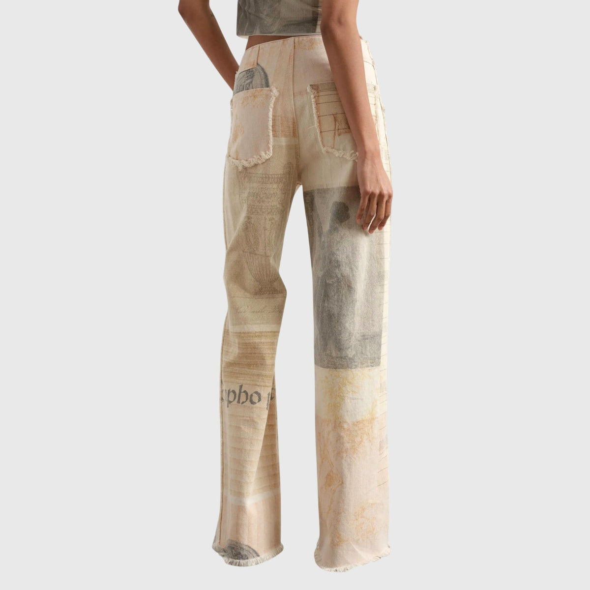Women's Wide Leg Jeans | High Waist & Raw Hem Detail