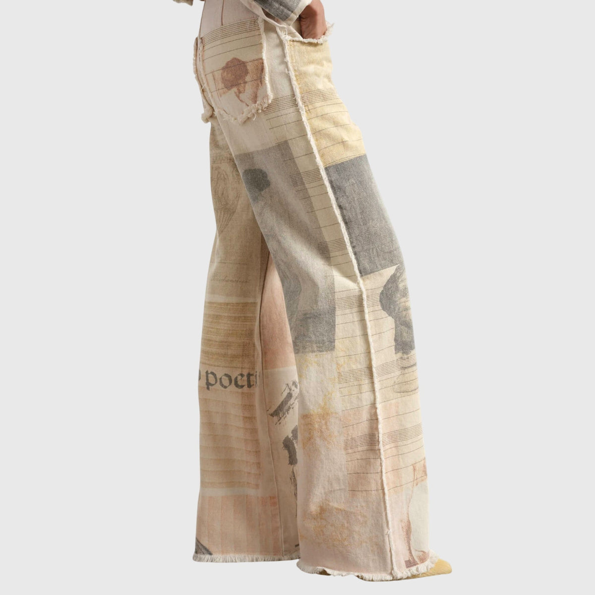 Women's Wide Leg Jeans | High Waist & Raw Hem Detail