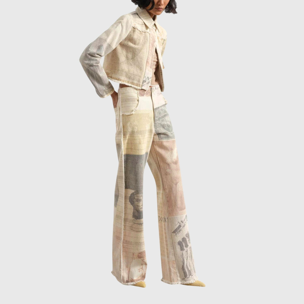 Women's Wide Leg Jeans | High Waist & Raw Hem Detail