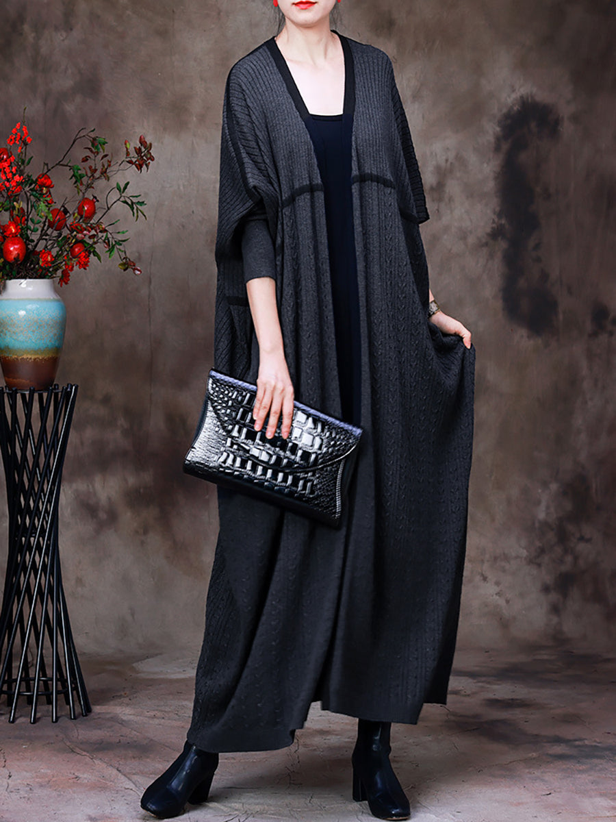 Women's Long Coat | V-Neck & Loose Fit 3