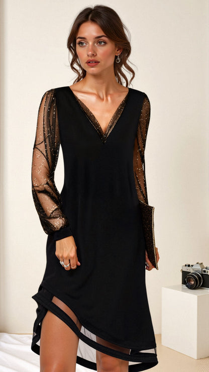 Zara | Women’s Glamorous Sequined Long Dress 0