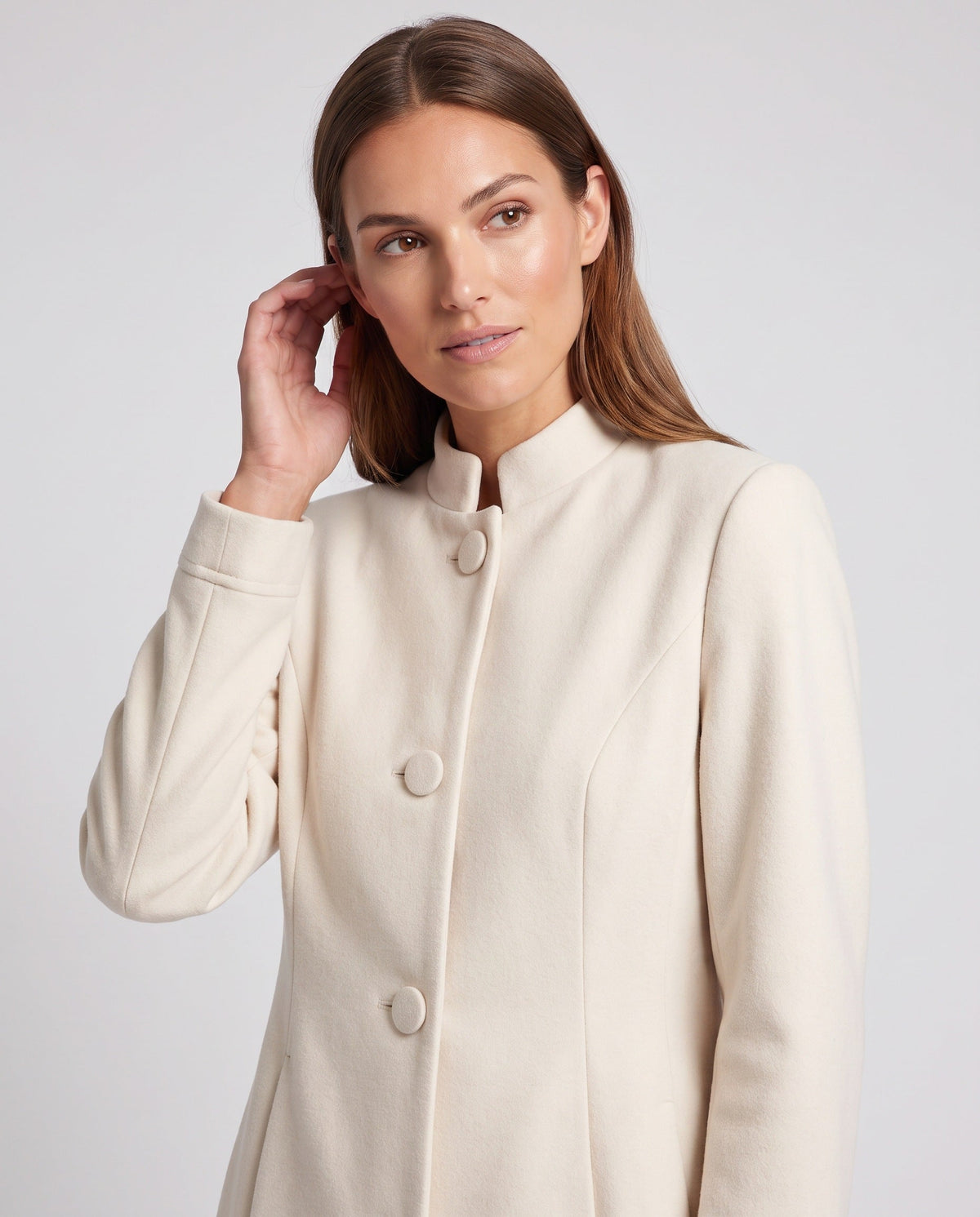 Women's A-Line Button Coat | Structured & Comfortable Fit 3
