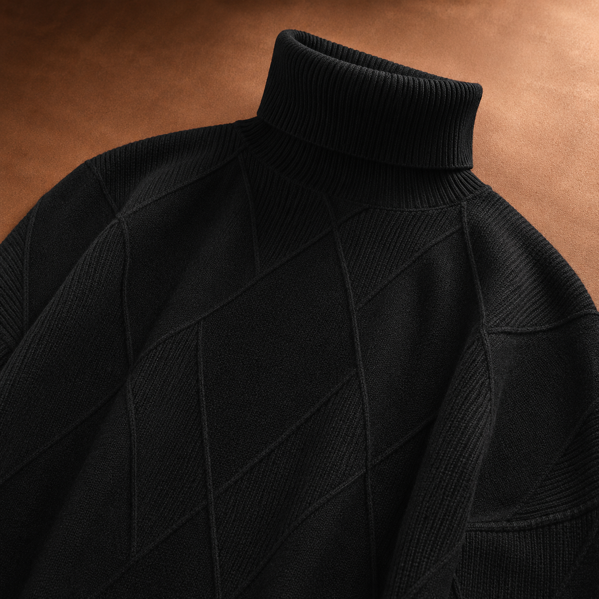 Women's Turtleneck Jumper | Textured Knit & Relaxed Fit 9