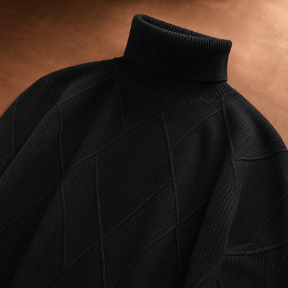 Women's Turtleneck Jumper | Textured Knit & Relaxed Fit 9