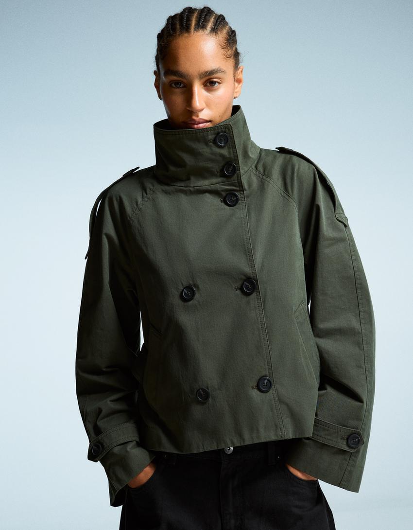 Women's Cropped Trench Coat | Tailored Fit for Autumn 7