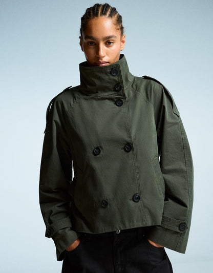 Women's Cropped Trench Coat | Tailored Fit for Autumn 7