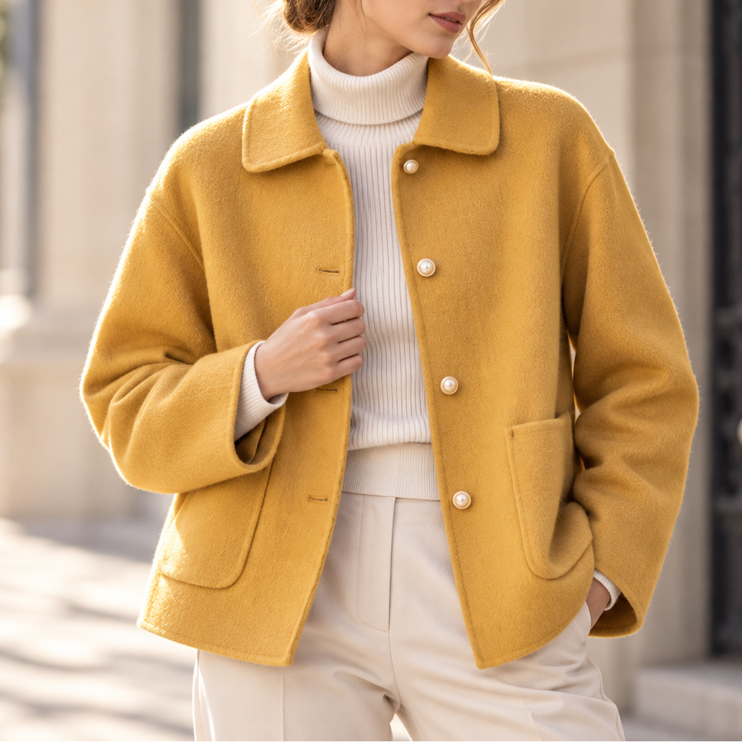 Women's Pearl Button Jacket | Warm & Lightweight 9