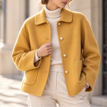 Women's Pearl Button Jacket | Warm & Lightweight 9
